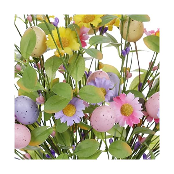 6 pcs easter flower decorations 17 inches easter egg floral eggs picks with daisy wildflowers for floral arrangements table centerpiece vase spring decorations  urban country home decor