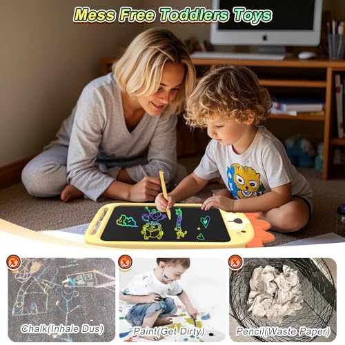 CHAFEGY LCD Writing Tablet 10 Inch, Colorful Doodle Board Drawing Tablet, Toys for 3 4 5 6 8 Years Old Boys Girls Gift, Memo Board, Drawing Pads (Lion)