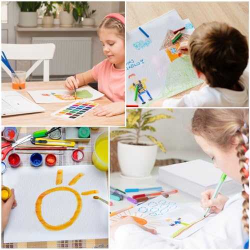 Sadaunbe 23032001 50 Sheets Watercolor Paper Cotton 140Lb/300Gsm Thick Off-White Cold Press Paper Pack thumb #4
