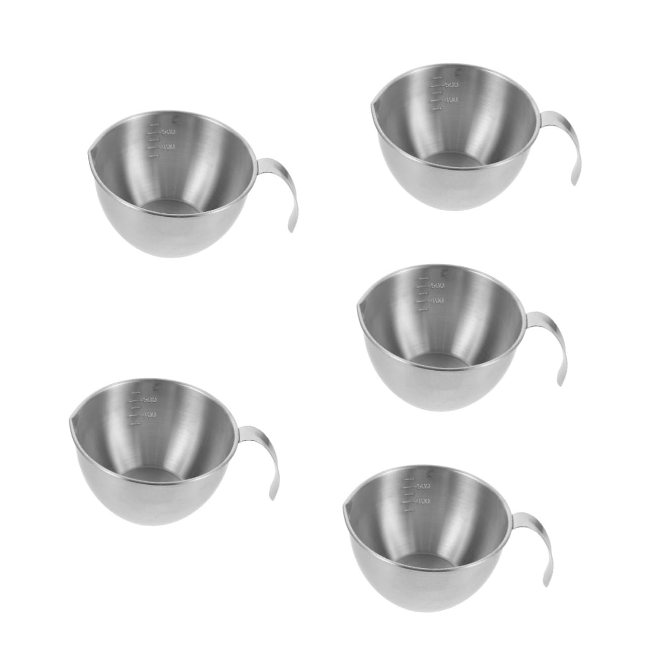 Alipis 5 Cuencos De Acero Inoxidable Para Aderezo De Ensalada Cuenco Para Condimentos Cuenco Para Mezclar Con Asa Contenedores De Preparación De Comidas Cuenco Para Mezclar Ensalada