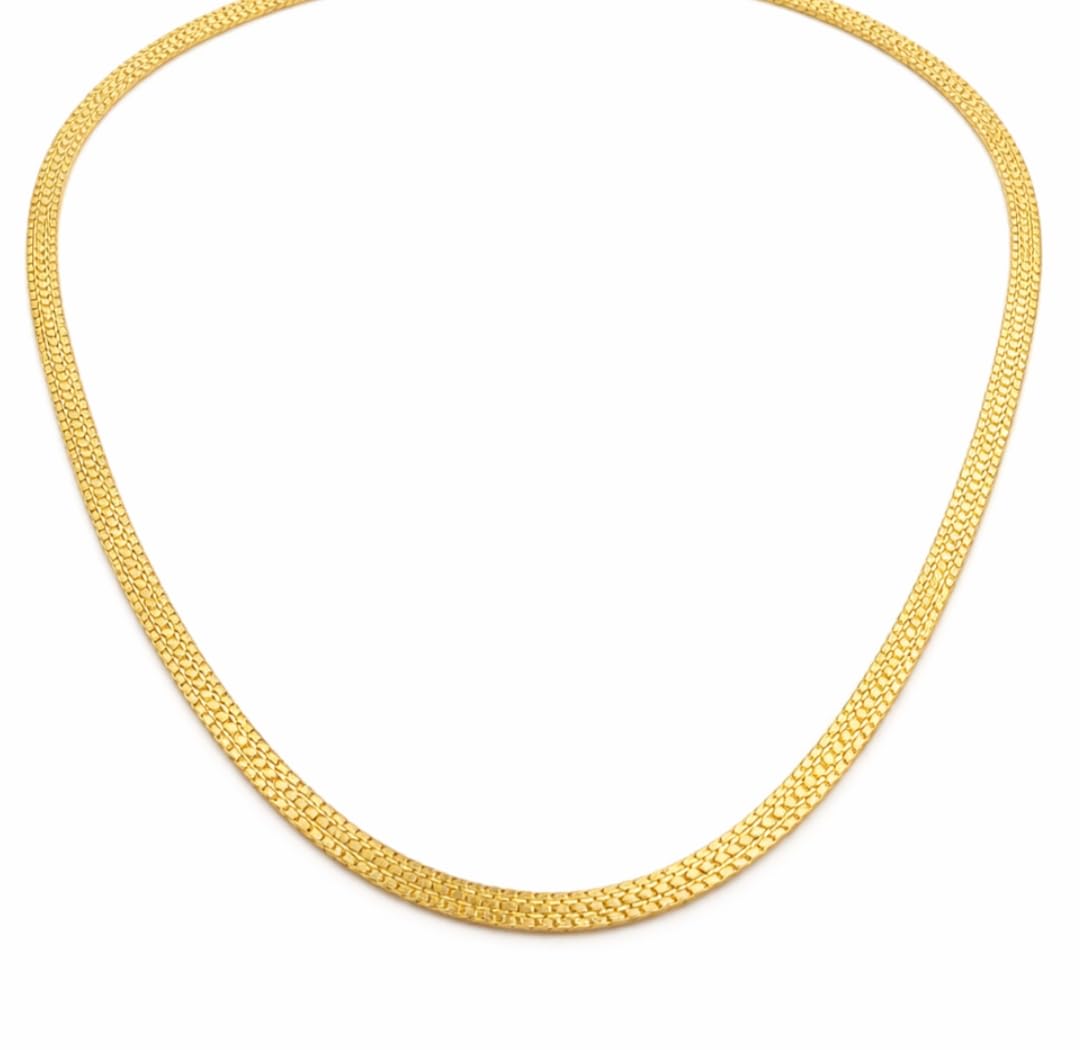 One Gram Micro Gold Plated artificial Designer Ethnic Fashion jewellery Neck Chain for Mens and women And Boys[24 inch]