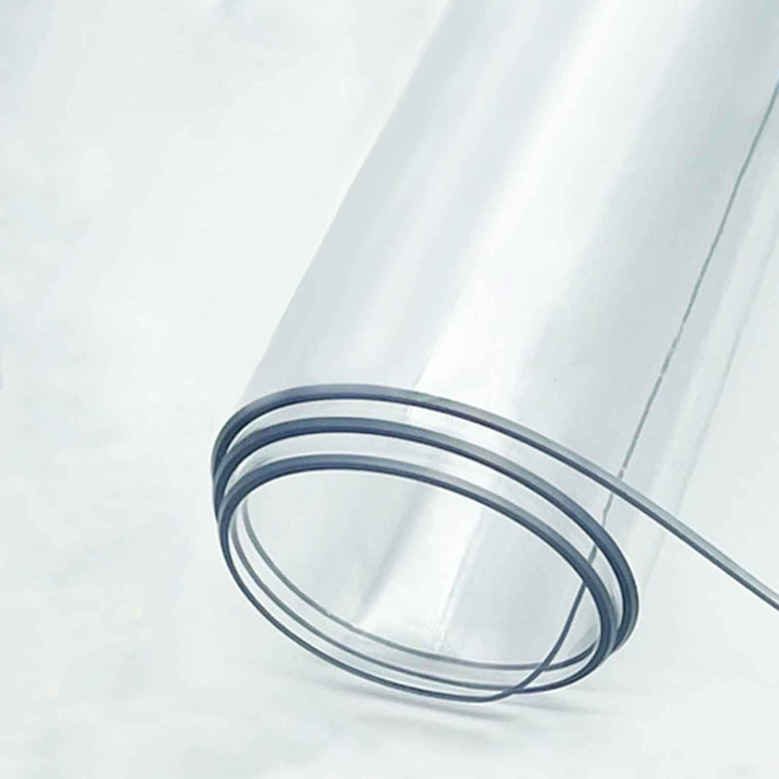 Foglio Protettivo Trasparente in PVC per Tavolo, tovaglia Rettangolare Spessa 2 mm, per Cucina, credenza, scrivania, Sala da Pranzo, caffè, scrivania(70x150cm)