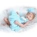 11 inch Mini Lifelike Sleeping Reborn Baby Dolls Headband Blue Flower Washable Girl by Terabithia