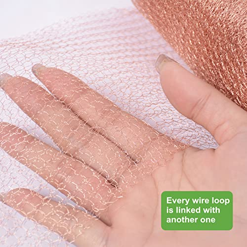 copper mesh rodent control 5 in x 32 ft pure copper wire mesh rustproof copper mesh roll double layer rodent mesh barrier for hole blocking