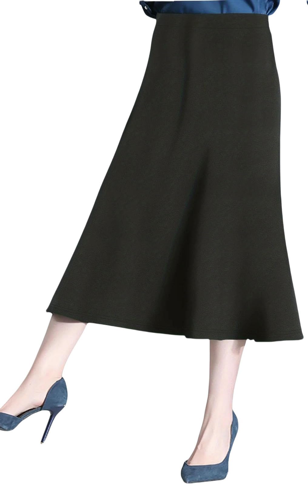 Casual elastico estate plus size moda donna tinta unita mezza gonna corpo