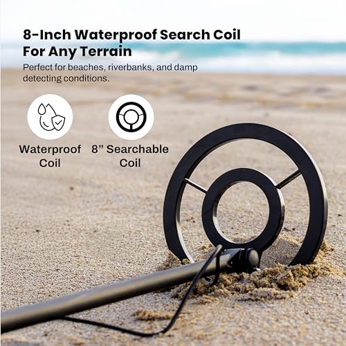 Image of Bounty Hunter Tracker IV Metal Detector, Designed for Adults & Kids with Waterproof 8 inch Coil, High Accuracy, 3 Detection Modes, Easy Use in Coin Shooting, Relic Hunting, and General Purpose Detection