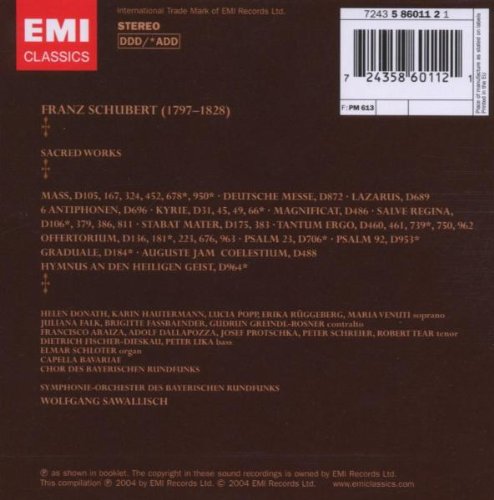 Schubert Oeuvres Sacrées coffret