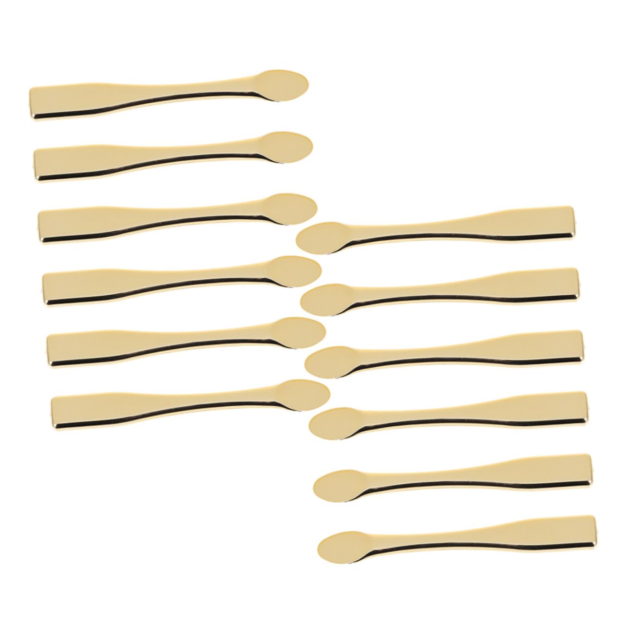 Didiseaon Makeup Spatula Tool 12pcs Women's Face Cream Applicator Spoons Lotion Spatula Set Mini Reusable Cosmetics Spatulas for Travel