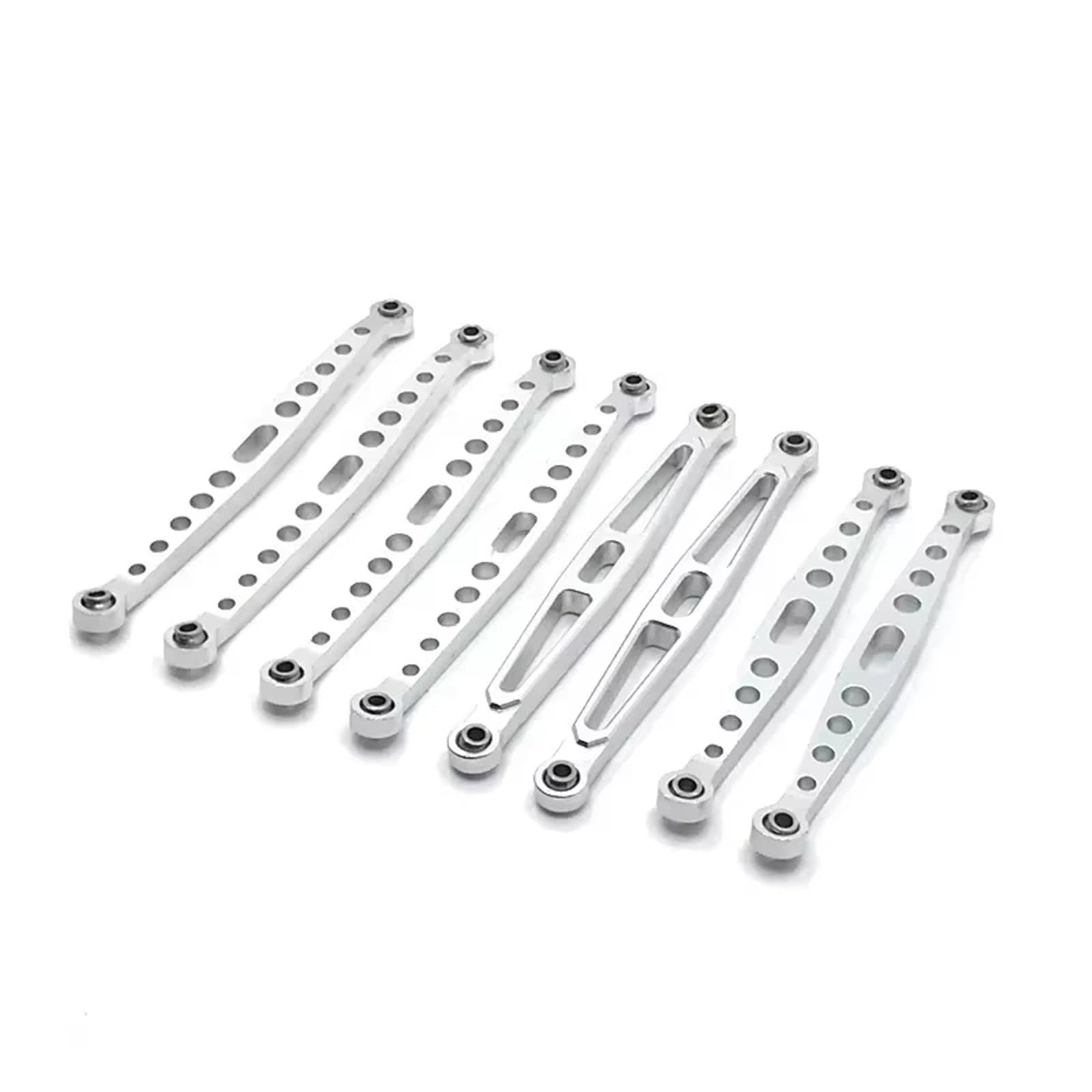 Biela RC para ZP1001 1002 1003 1004 1/10 Control Remoto para Coche De Escalada, Varillas Tracción Metal Modificadas, Piezas Actualización(Silver)