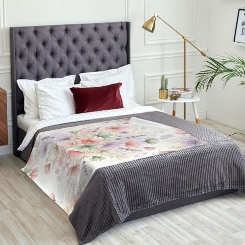 Couverture en flanelle douce 127x152 cm pour canapé et lit
