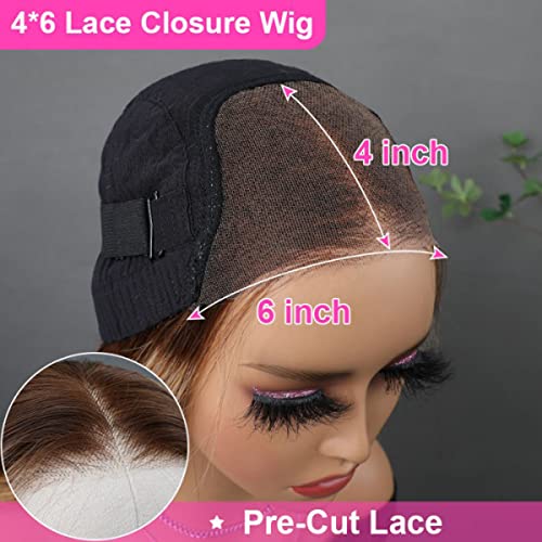 Image of ISEE Highlight Ombre Lace Front Wig Human Hair Straight Glueless Wig 26Inch