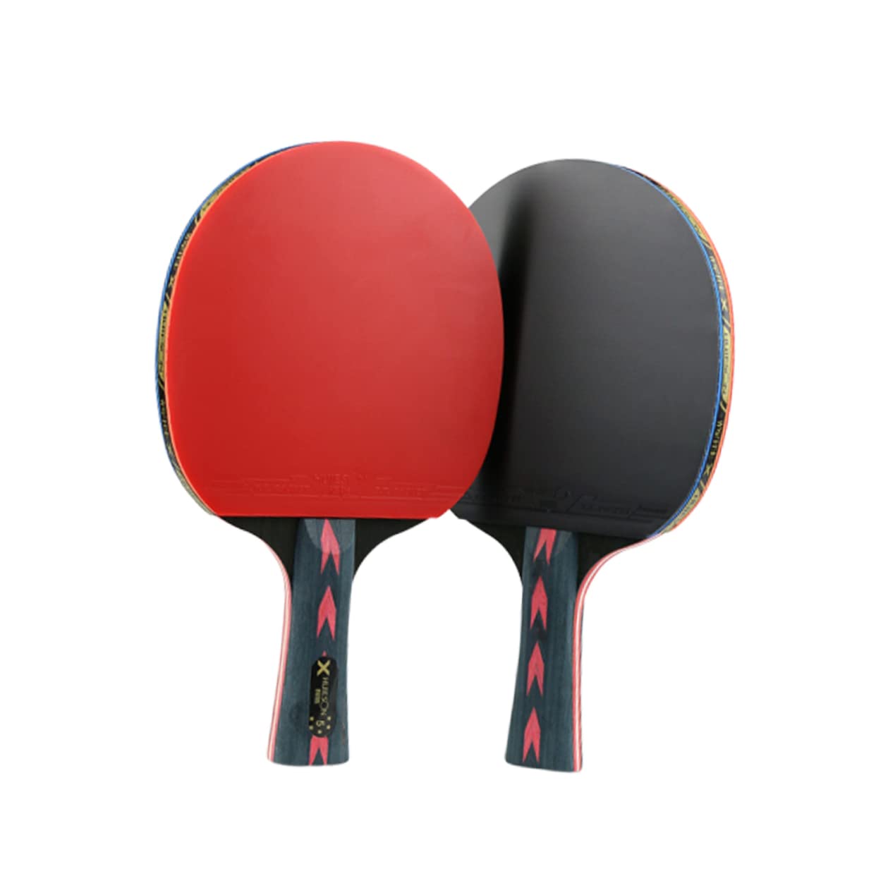 Yardwe Double Pimples-in Pingpong Racket Carbon Fiber 5 Star Table Tennis Racket Lightweight for Teenagers Grip