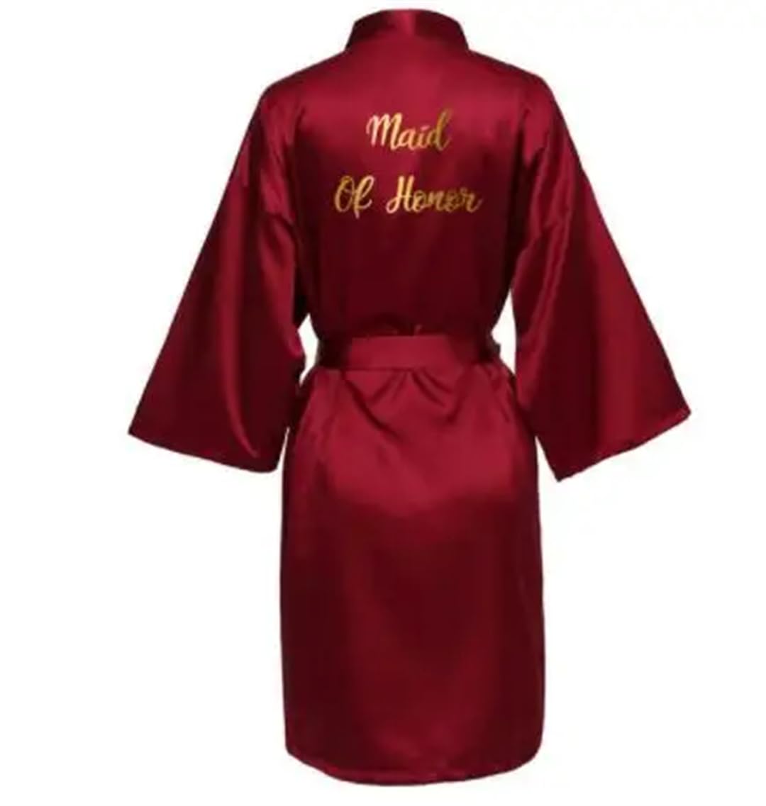 Yeuyyben Raso di seta Robe Sposa Robe Damigella D'onore Abiti Da Sposa Abiti Da Sposa Abiti Da Sposa Accappatoio