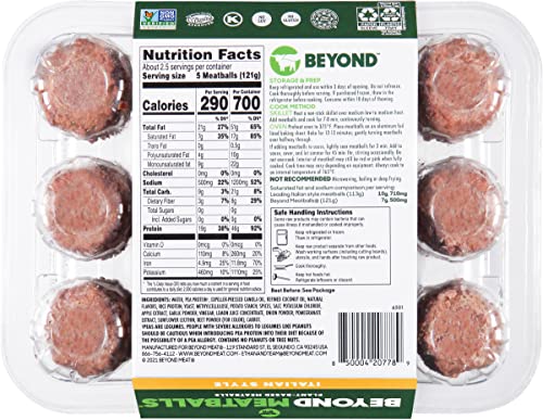 Beyond Meat Beyond Meatballs Italian Style Plant-Based Meatballs 12 Ct, 10 Oz (Frozen) #TOP1