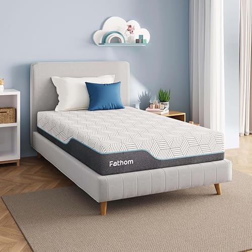 Image of FATHOM Plush Full Mattress 12 Inch Memory Foam Mattress Full Size Bed in a Box for Back Pain Relief and Cool Sleep with Gel Foam and Removeable Fiberglass Free Cover, CertiPUR-US Certified