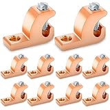 OHLECTRIC Lay in Lugs Grounding Connectors (10 Pack) Grounding Swimming Pool Lay in Connector - Pool Bonding Lugs, Ground Wire Lugs for 4-14 Wire Range - Quality Copper Wire Lugs for Conduits