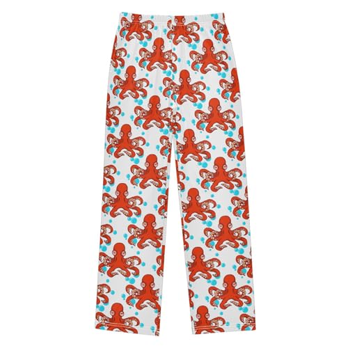 ZZXXB Octopus with A Bubble Boys Long Pants Soft Trousers Elastic Waist Kids Lounge Bottoms with Pockets S-XL
