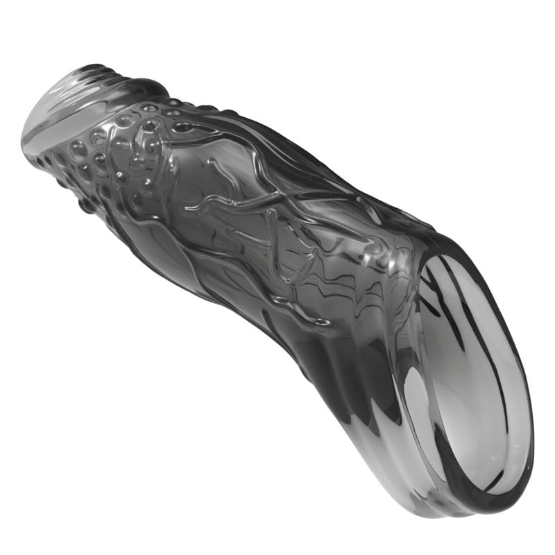 Penis Sleeve Silicone Cock Rings Reusable Penis Sleeve Enlarger Girth Enhancer Cock Sleeve for Men Sex Toys Enhancing
