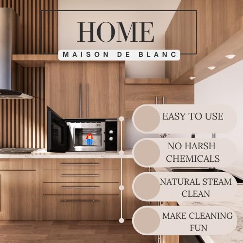 Maison de Blanc HOME Angry Mama Microwave Oven Steam Cleaner | Effortless Microwave Cleaner with Vinegar & Water | Fun, Effective Way to Disinfect & Remove Stains in Minutes