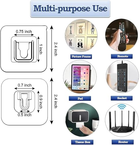 Image of 6 Pack Transparent Self Adhesive Male Female Wall Sticker Hooks Waterproof Sticky Hooks for Home Kitchen Bathroom Hanging Mobile Cases Spike Guards Toilet Brush Photo Frames Accessories