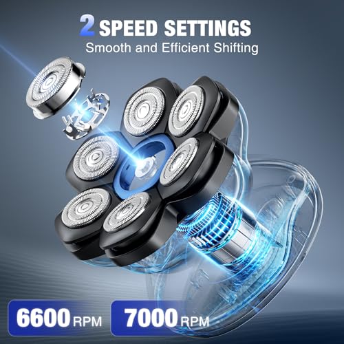 7D Head Shavers for Bald Men - 2026 New Dual Speed Electric Shaver, Bald Head Shaver with - image 5