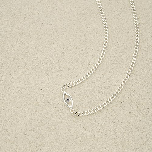 Evil Eye Necklace for Women, 14K Gold Plated Protection Evil Eye Pendant Necklace Lucky Blue Eye Necklace for Women, Boho Tiny Evil Eye Lucky Protection Jewelry Gift4