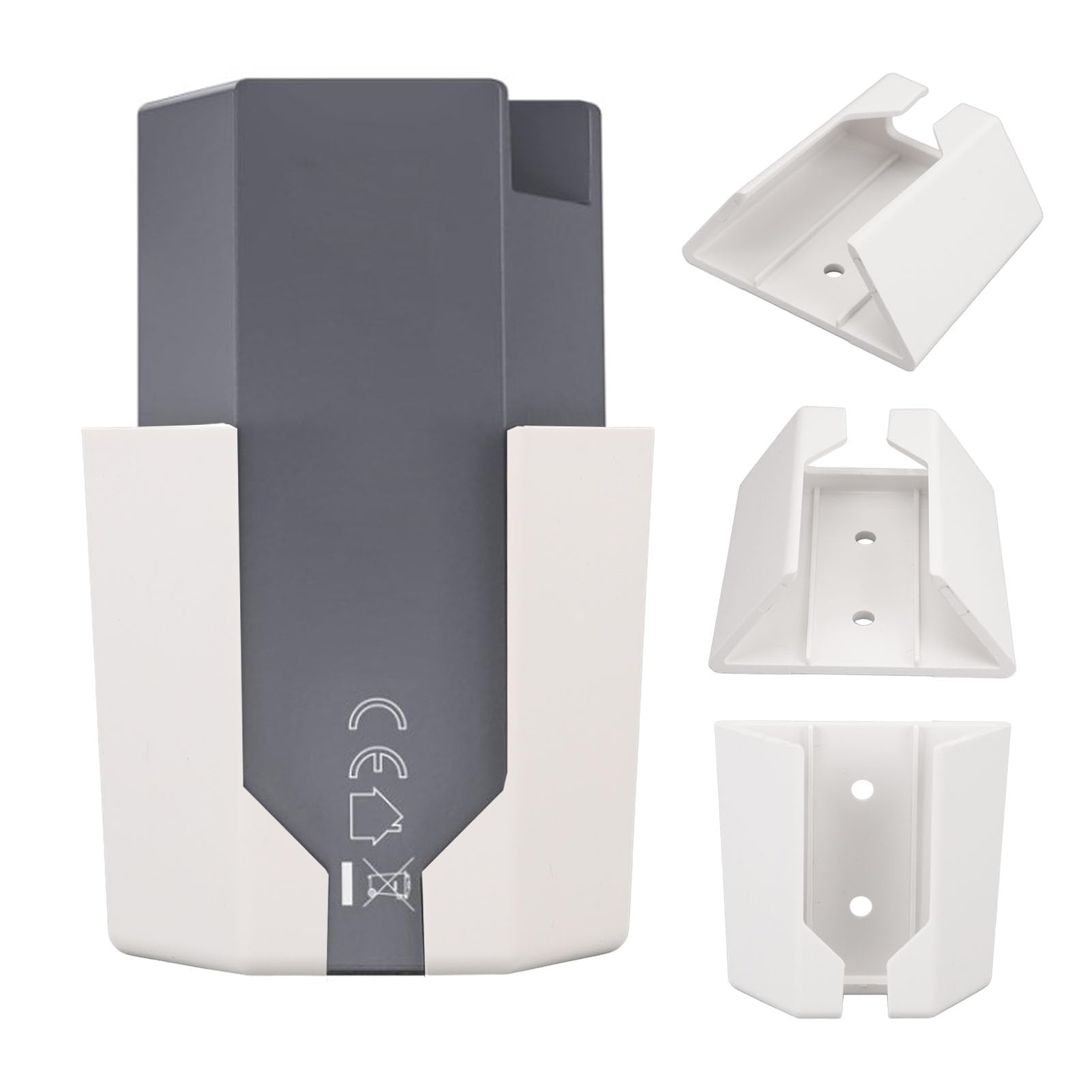 New Upgraded StarLink Ethernet Adapter Mount,Indoor Wall Mounting Bracket with Back Glue and Expansion Screw,Satellite Brackets Stability ABS Mounting Kit,White