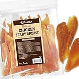 Afreschi Chicken Jerky Dog Treats, All Natural, High-Protein, Healthy & Easily Digestible, Grain-Free Puppy Chews, Human Grade Training & Rewards Dog Snacks, Chicken Breast, 16 oz Pack