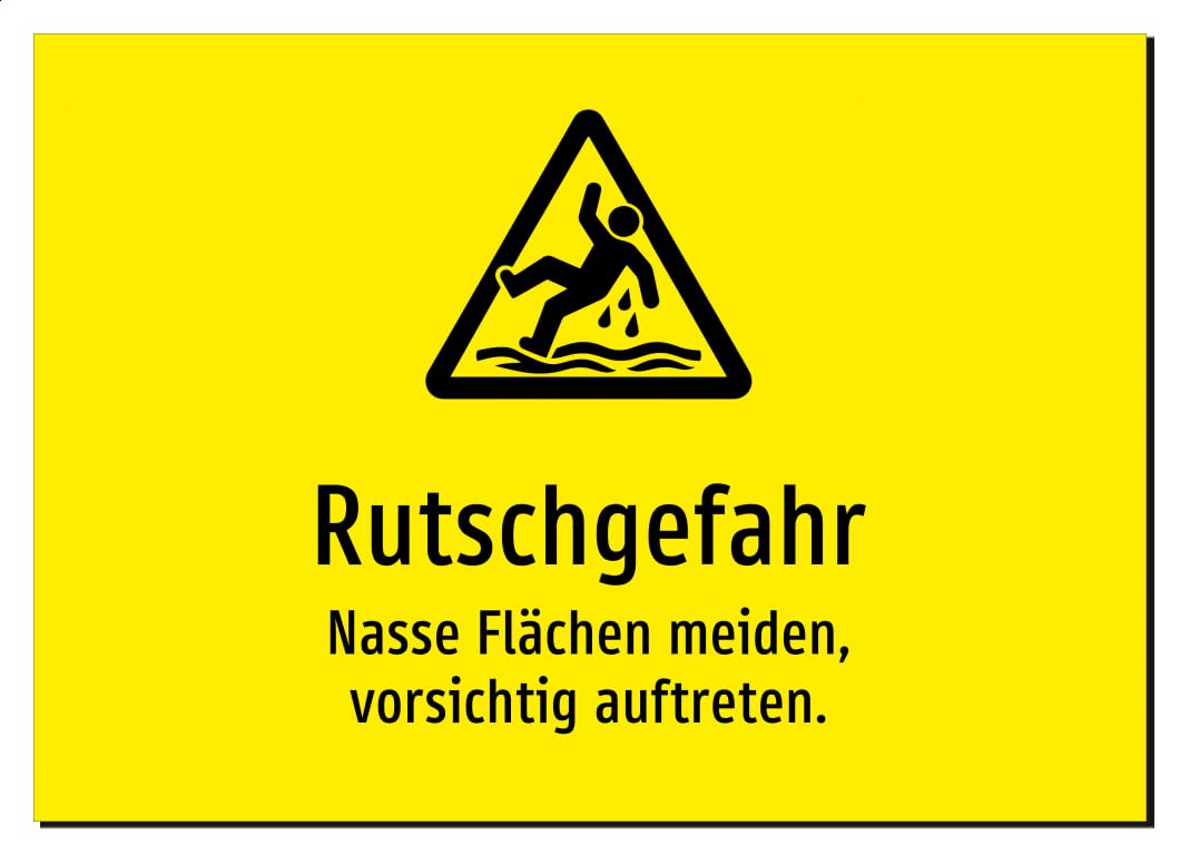 44918-DE-S-06 | Rutschgefahr - Nasse Flächen meiden, vorsichtig auftreten