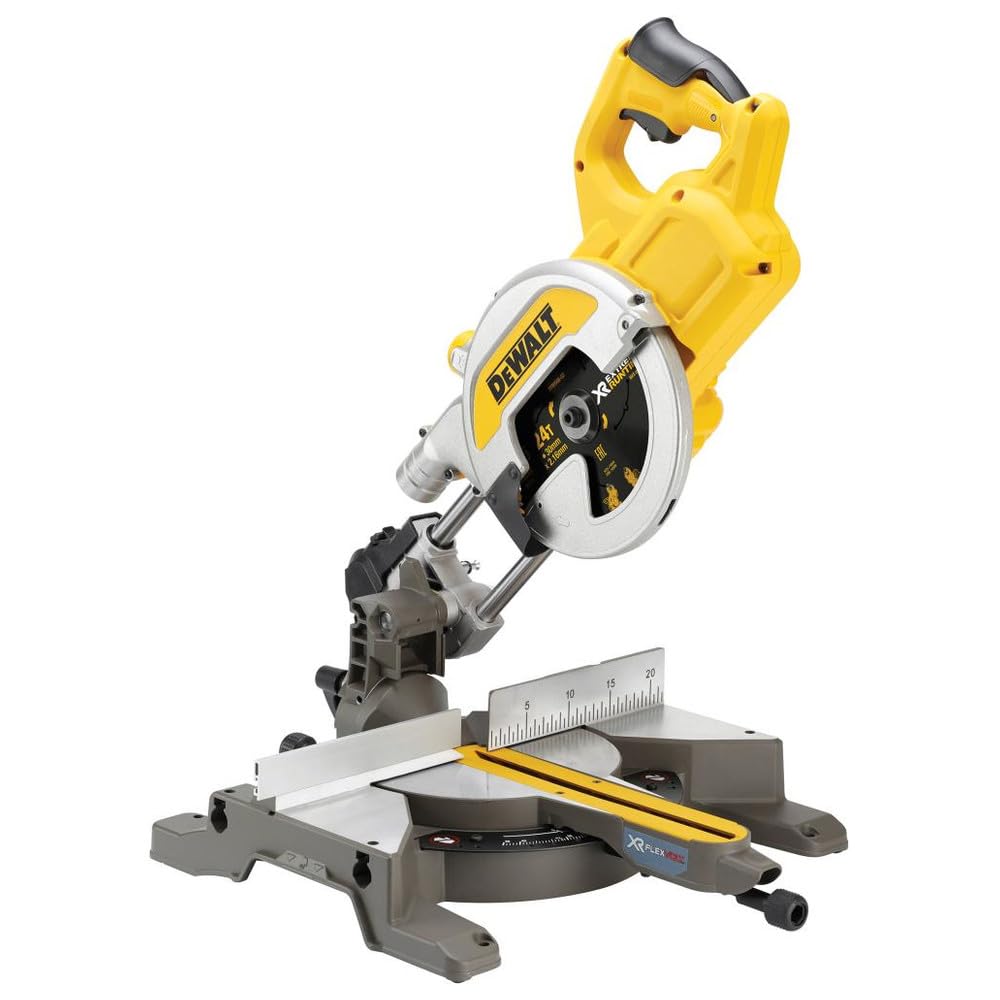 DEWALT Skuteczny Ingletadora telescópica bez escobillas xr flexvolt 54v ø216mm + luz xps bez ładowarka/akumulator dla profesjonalistów i majsterkowiczów do pracy profesjonalnej 54v