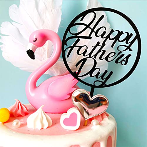 10Pcs Happy Father's Day Cake Toppers Black Acrylic Cake Decoration For Birthday Father's Day Party Favors #TOP4