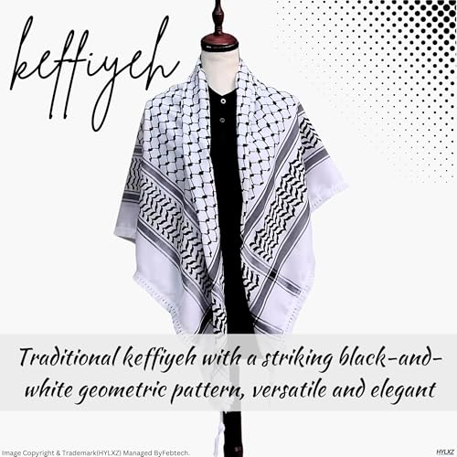 Palestinian keffiyeh,Shemagh Keffiyeh, Scarves for men, Palestine Original,100% Cotton, Shemagh tactical scarf,Palestine Scarfs, Palestinian Gifts, Scarf For Women, Handmade Scarf. Palestine authentic2