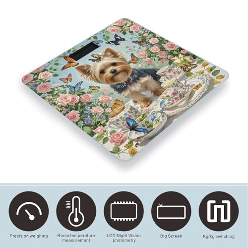 Báscula Digital de Baño con Vidrio Templado y LCD miniatura 3
