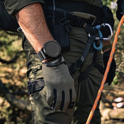 Bandletic Kompatibel mit Garmin Fenix 8 47mm/7/6/5 Armband - 22mm Quick Fit Robustes Nylonarmband für Fenix 7 Pro/6 Pro/5 Plus/Instinct 3 E 45mm/Forerunner965/955/945 /Approach S70/S62/S60