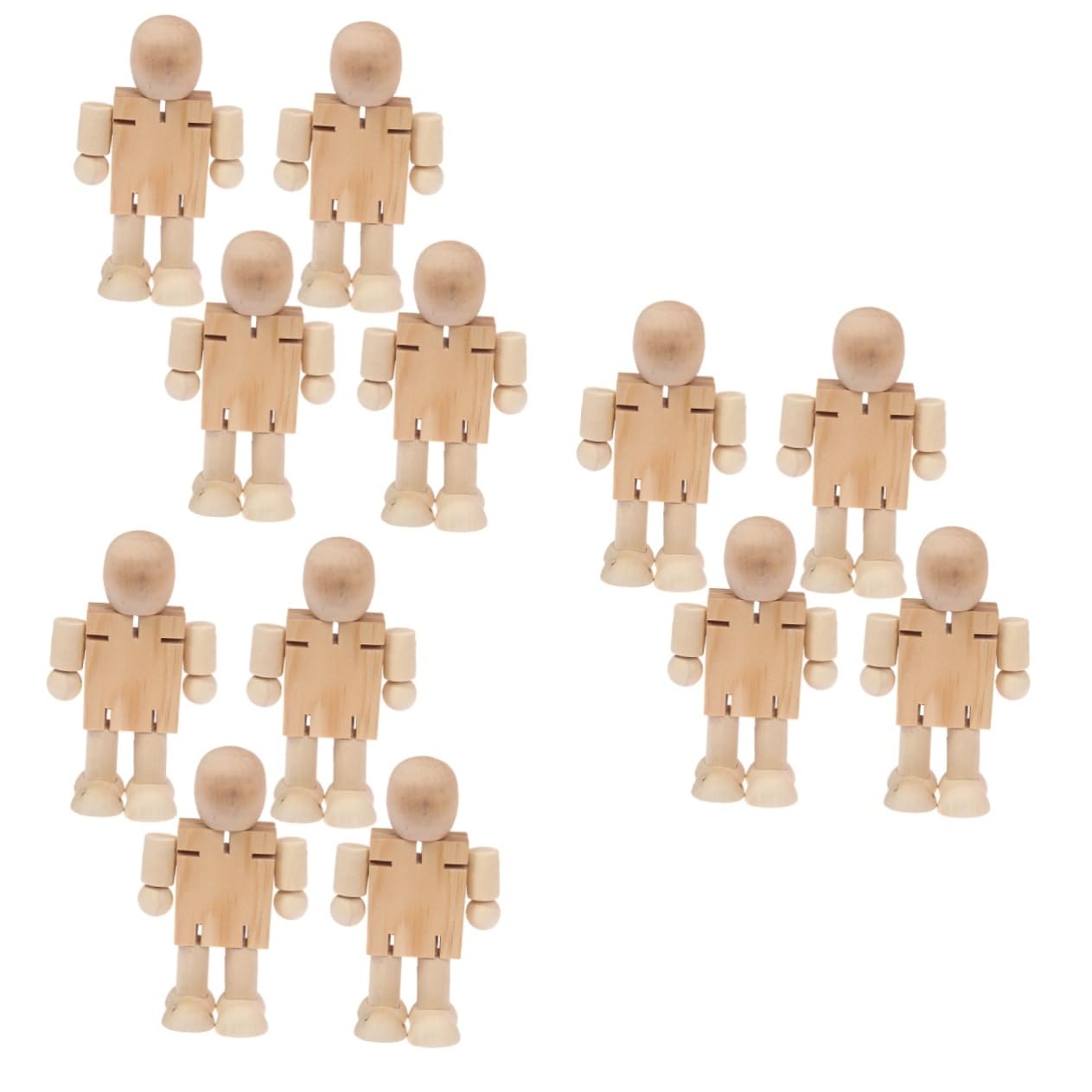 12stücke Unvollendete Holzfigur Puppen Holz Menschliche Figuren Tischdekoration Für Kreative Bastelprojekte Und Pädagogisches Spielzeug