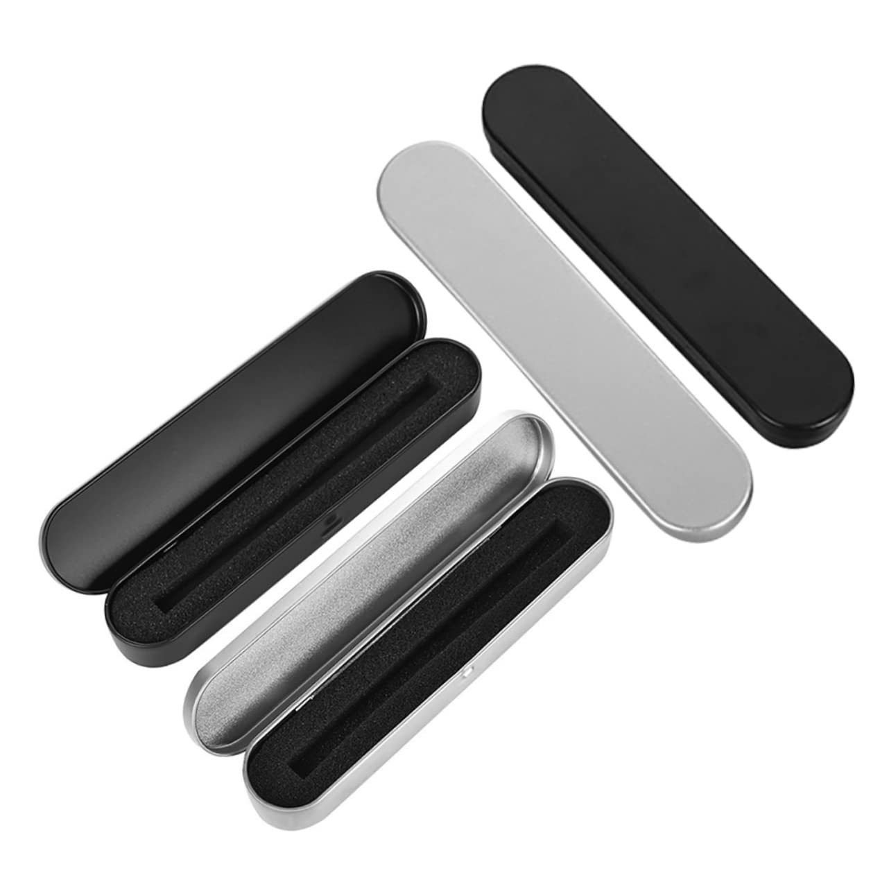 OSALADI 10 set Scatola Per Penne Scatola Per Cancelleria Piccolo Astuccio Per Matite Organizer Da Scrivania Portapenne In Alluminio Astuccio Per Matite Piatto E Rigido 4 pezzi * 10