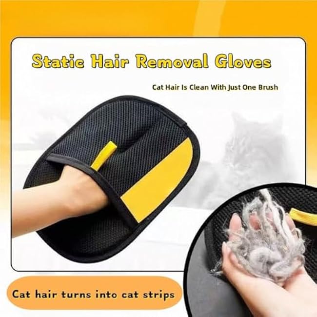 Pet Hair Remover Glove for Cats & Dogs, Pet Hair Remover Electrostatic Gloves, Reusable Double Sided Electrostatic Pet Hair Remover for Couch, Clothing, Carpet (1PCS)-mWFWHmxQ