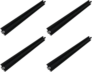 300mm T Slot 2020 Aluminum Profiles Extrusion Frame, European Standard Black Aluminum Extrusion Connector Set Anodized Linear Rail for 3D Printer and CNC Machine-4 Pack