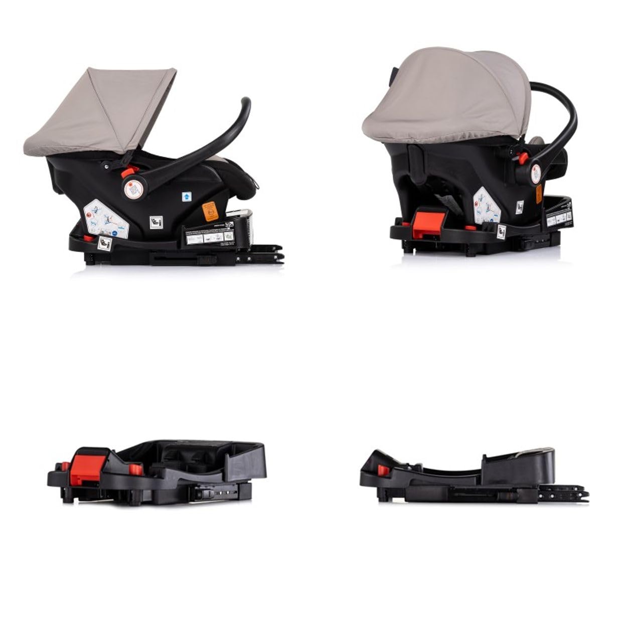 Chipolino Zestaw fotelika dziecięcego Isofix Basis-Station Amore i-Size Grupa 0+ (0-13 kg) brązowy
