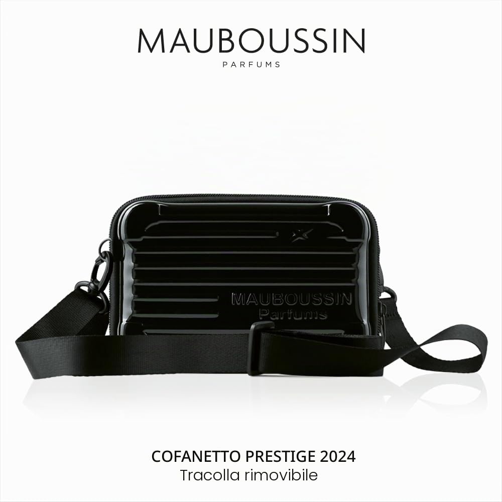 Mauboussin - Cofanetto Prestige In Red : Eau de Parfum 100ml, Latte Corpo 75ml, Spray da Viaggio 20ml & Borsa a Tracolla