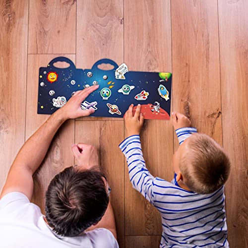 Livro de adesivos reutilizáveis ​​para crianças, Livros Adesivo Adesivo Estático, Brinquedos de Apre