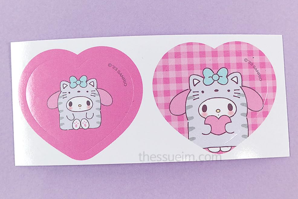 Image of My Melody All Occasion Cards Set Officially Licensed with Envelopes - 4 Sheets, 2 Envelopes, 2 Seal Stickers