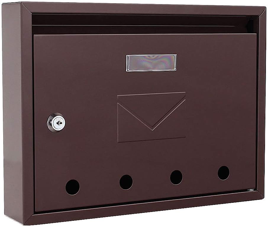 RottnerImola Steel Front Loading Letter Box - Brown