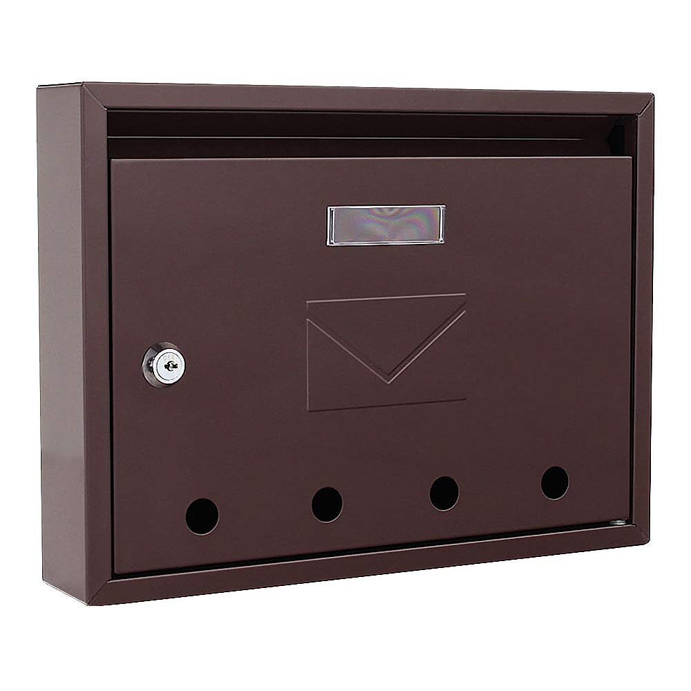 RottnerImola Steel Front Loading Letter Box - Brown