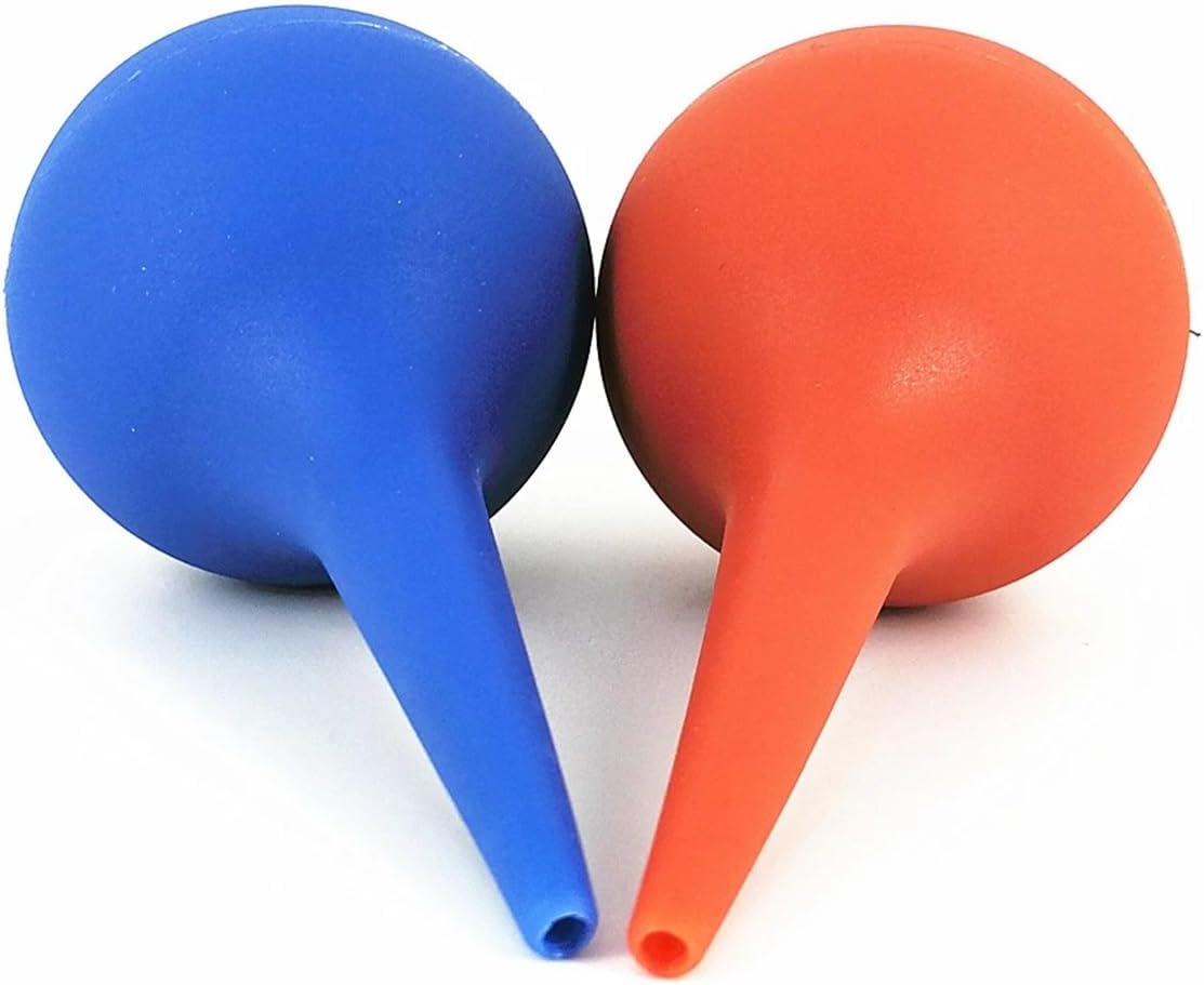 Dust Remover Rubber Air Blower Pump Cleaner 5PCS Full Rubber Air Blower Pump Dust Cleaner for Camera Lens for Cameras, Keyboard, Watch, Computer Laptop(Blue)