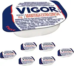 Vigor Manteiga com Sal, Sachê 10g, Caixa com 96 Unidades