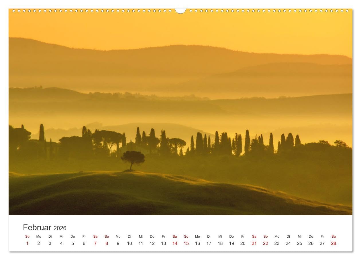 Südliche Toskana (hochwertiger Premium Wandkalender 2026 DIN A2 quer), Kunstdruck in Hochglanz: Die Toskana ist ein traumhaftes Wandergebiet. (CALVENDO Orte)