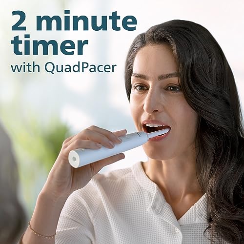 Image of Philips Sonicare 4100 Rechargeable Electric Toothbrush, Advanced Plaque Removal, Pressure Sensor, Includes Brush Head Case, White BD5002AZ