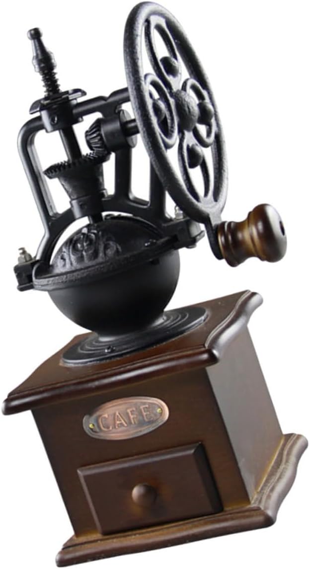 VOSAREA Manual Coffee Bean Grinder Hand Crank Burr Mill Vintage Design Small Portable Easy Cleaning Rich Aroma Quality Materials Kitchen Travel Essential