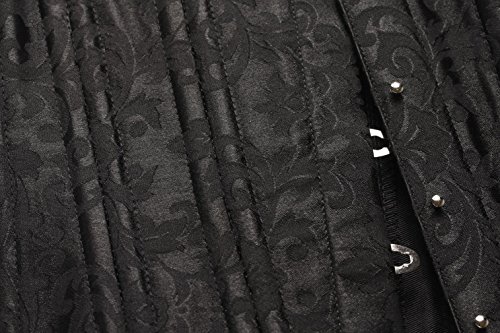 Shaperx Women's Waist Training Corsets Underbust Heavy Duty 26 Steel Boned Hourglass Silhouette Body Shaper, Sz1912-2-Black-M #TOP5